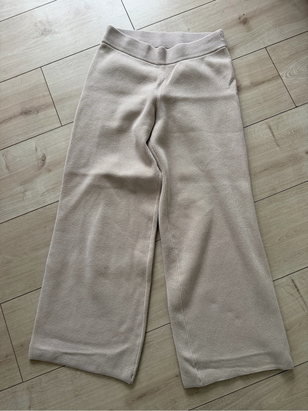 Rachel Zoe Beige Wide-Leg Knit Pants Set - Picture 5 of 7
